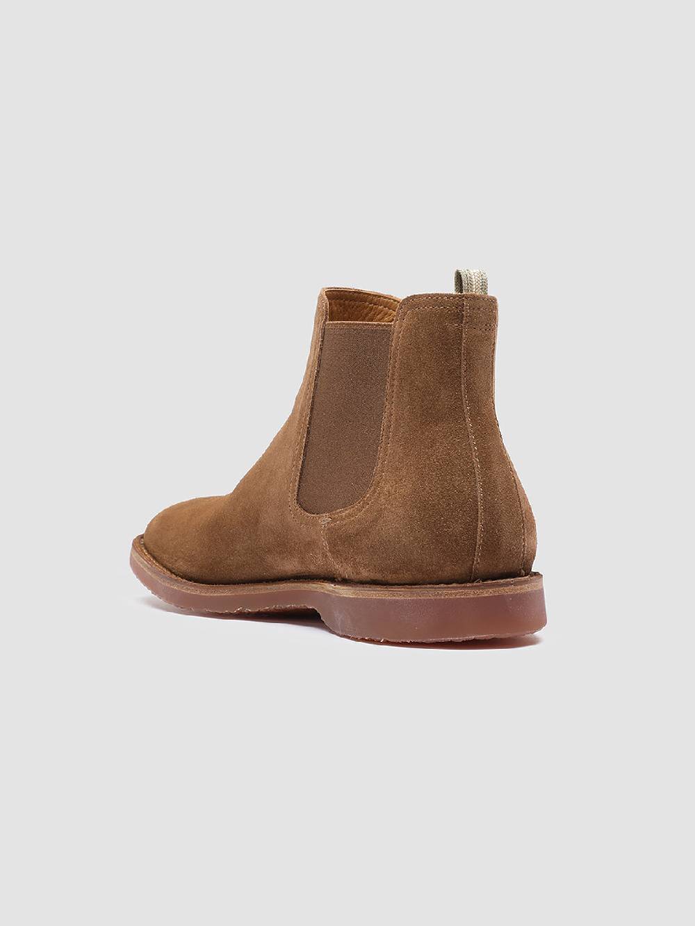 Officine Creative KENT 005 Stivaletti Chelsea in Pelle Scamosciata Marrone Promozione