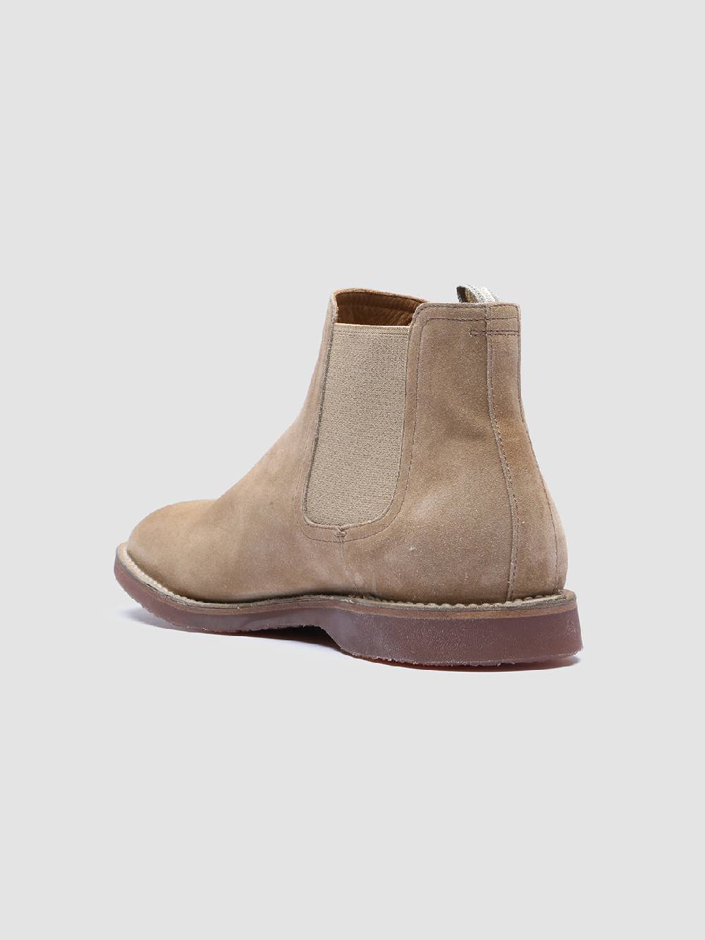 Officine Creative KENT 005 Stivaletti Chelsea in Pelle Scamosciata Tortora Spedizione Gratuita