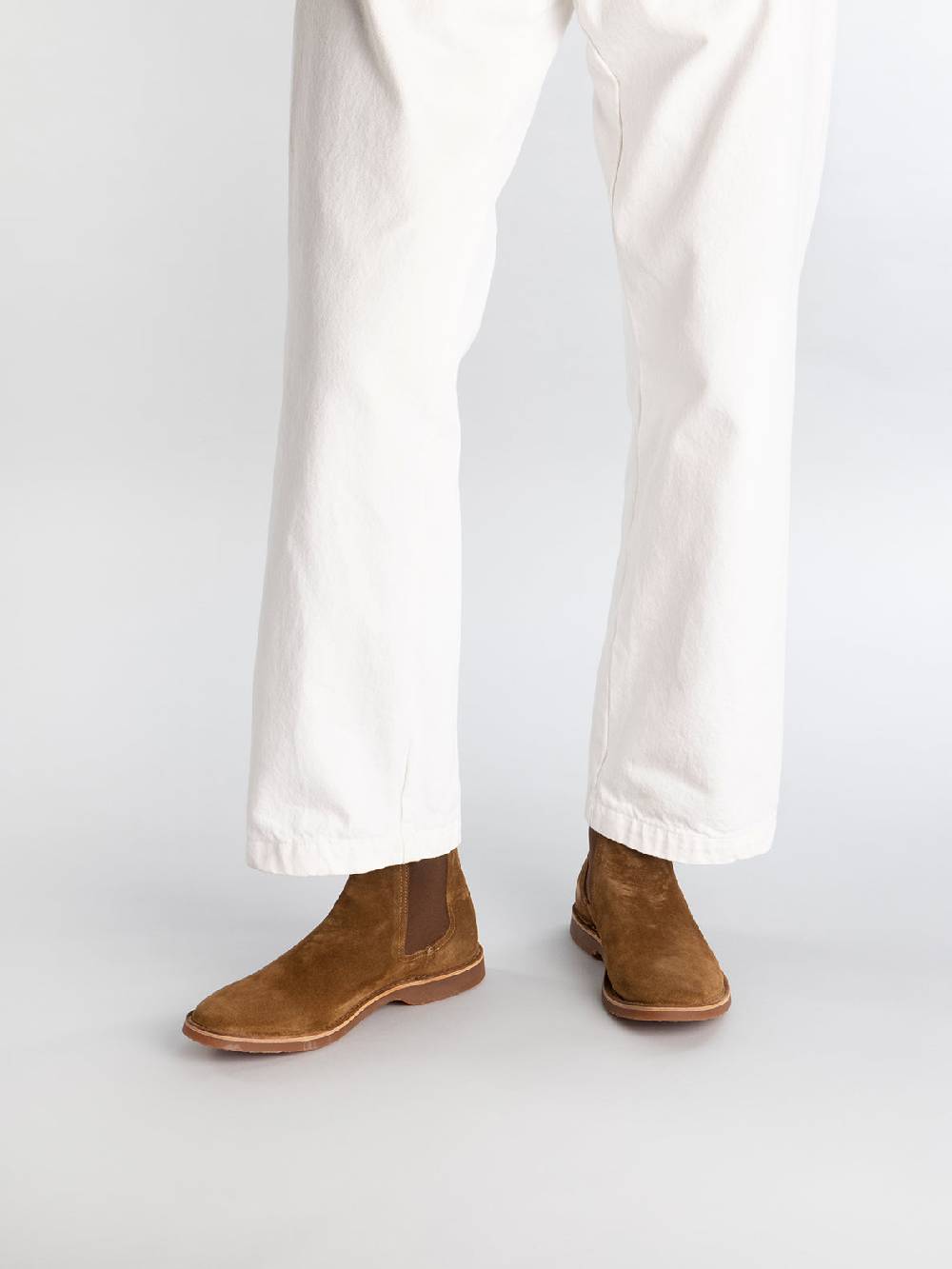 Officine Creative KENT 005 Stivaletti Chelsea in Pelle Scamosciata Tortora Spedizione Gratuita