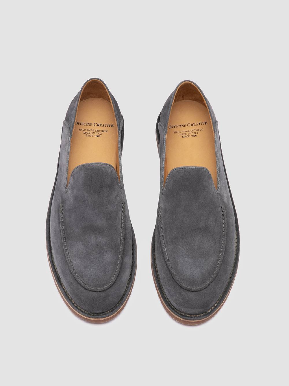 Officine Creative KENT 007 Mocassini in Pelle Scamosciata Blu Pezzi Unici