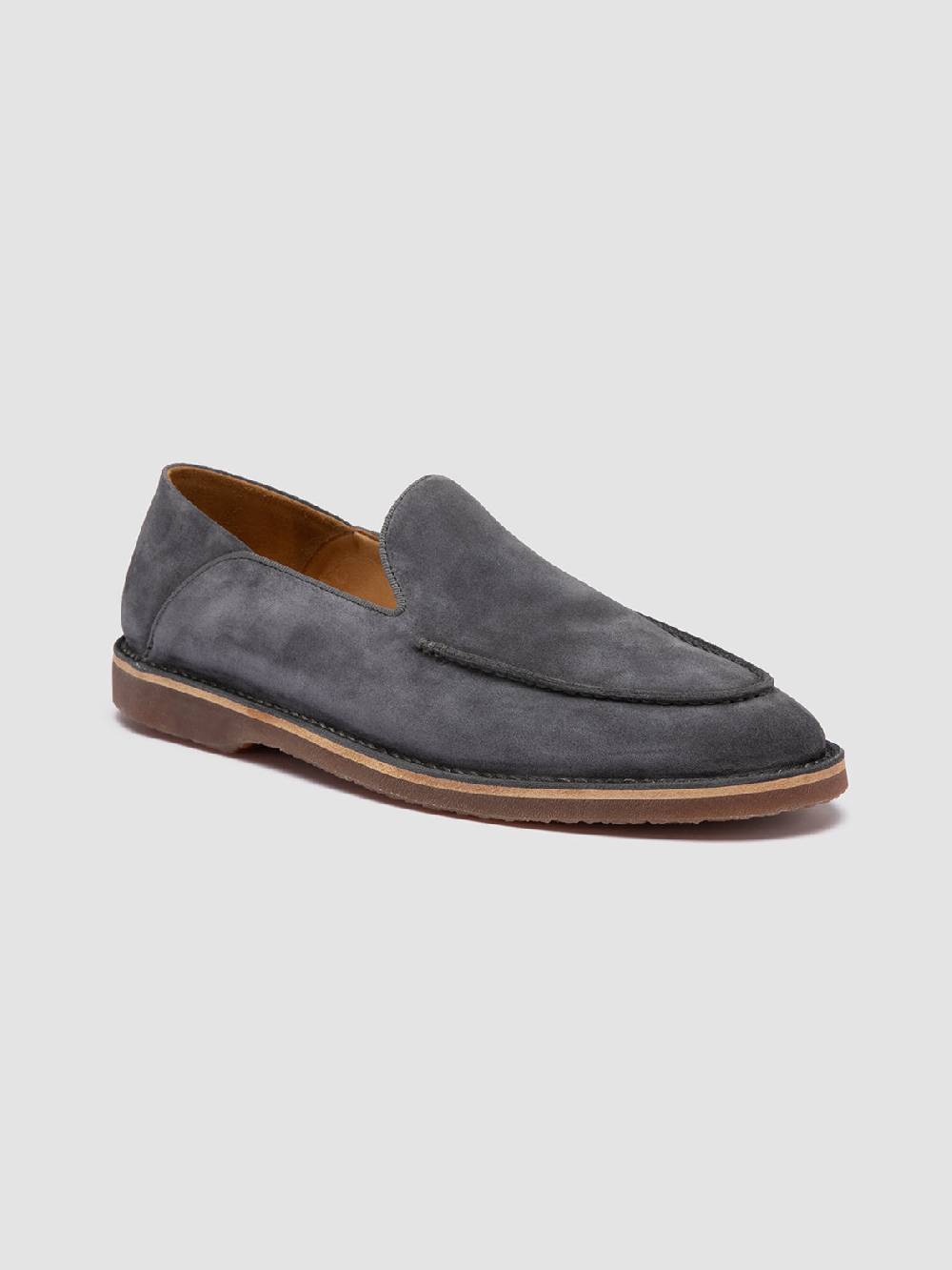 Officine Creative KENT 007 Mocassini in Pelle Scamosciata Blu Pezzi Unici