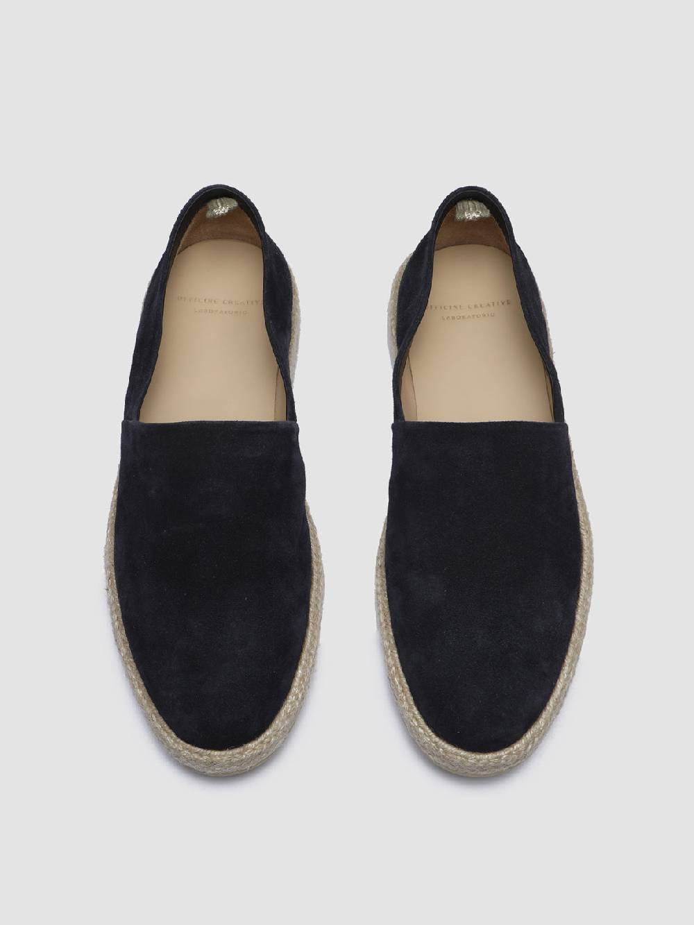 Officine Creative ROPED 001 Mocassini in Camoscio Blu Negozi Online