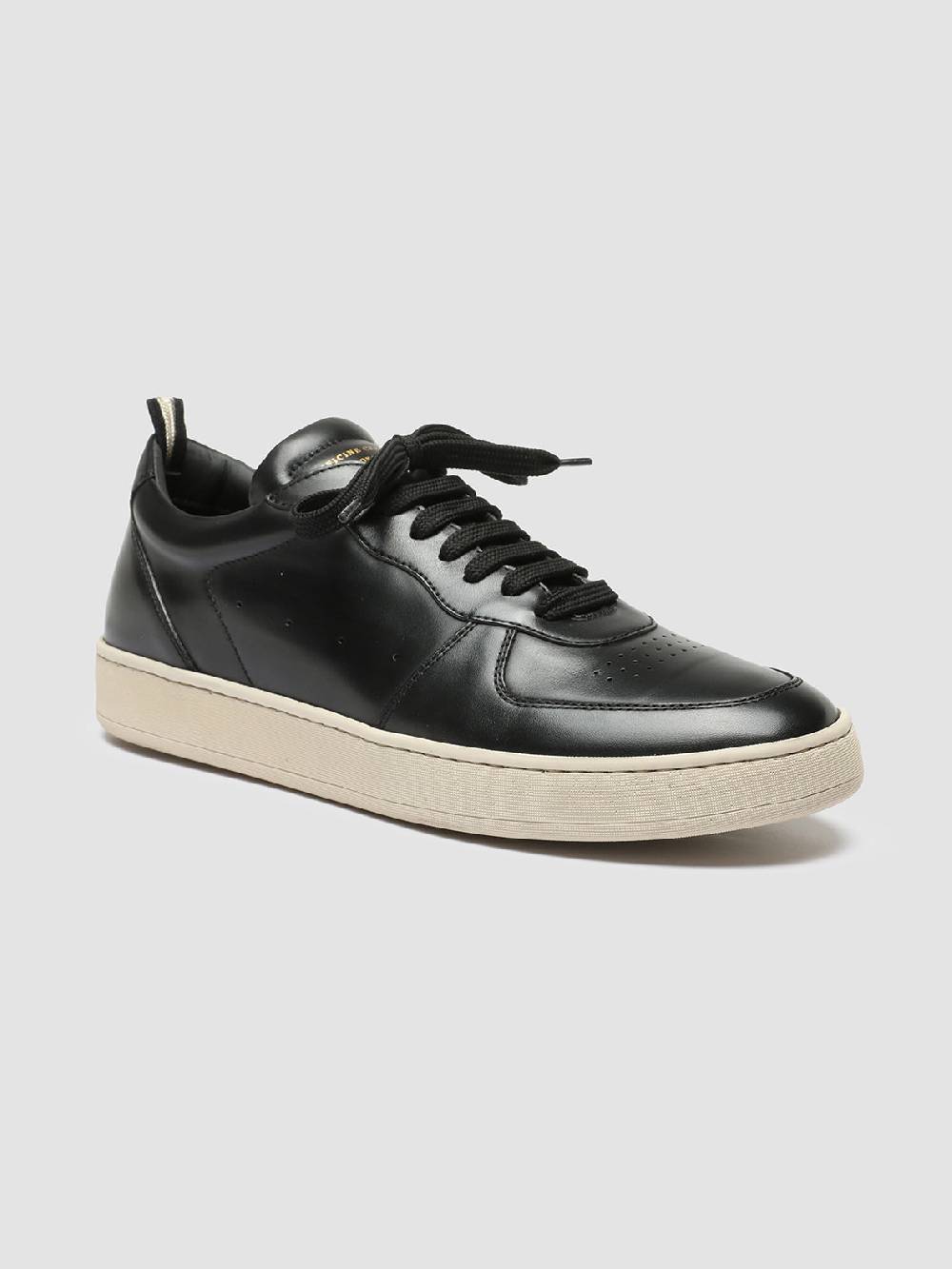 Officine Creative ASSET 001 Sneakers in Pelle Nera Prezzo Ridotto