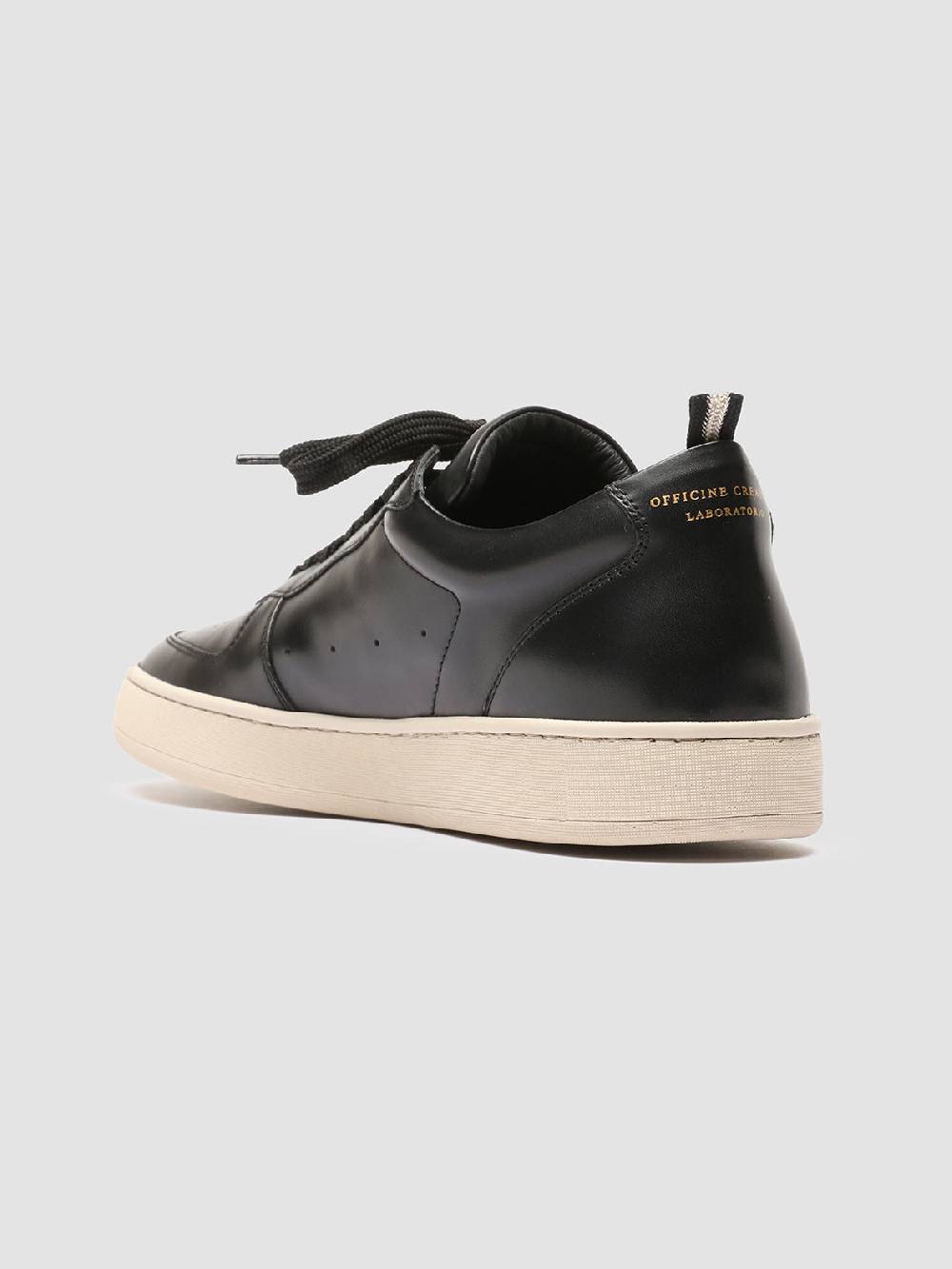 Officine Creative ASSET 001 Sneakers in Pelle Nera Prezzo Ridotto