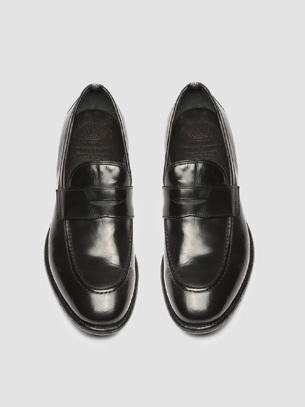 Officine Creative EMORY 024 Mocassini in Pelle Nera Presa