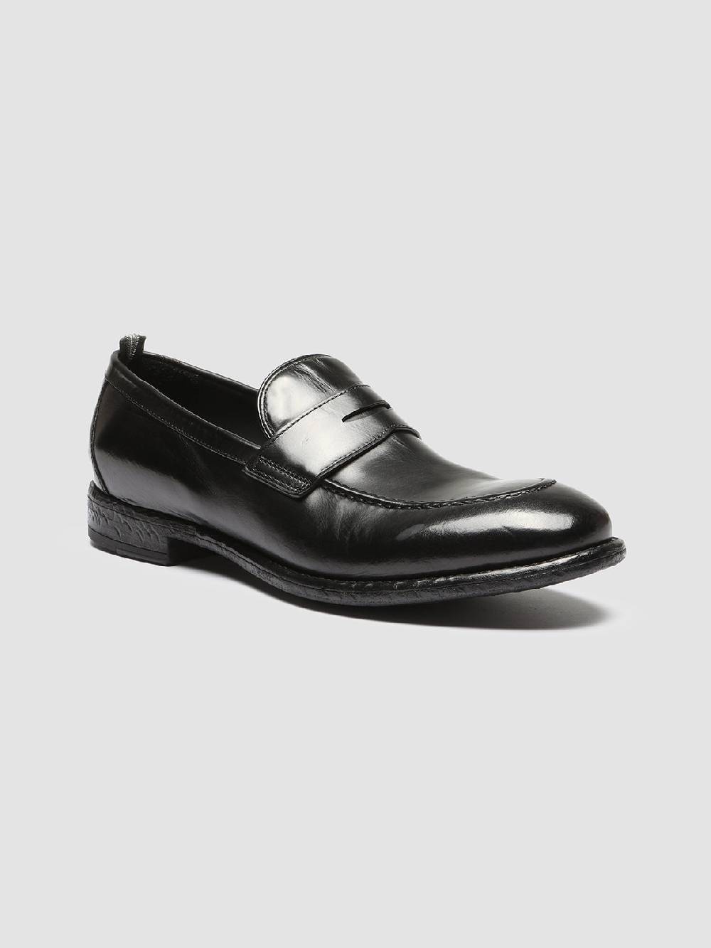 Officine Creative EMORY 024 Mocassini in Pelle Nera Presa