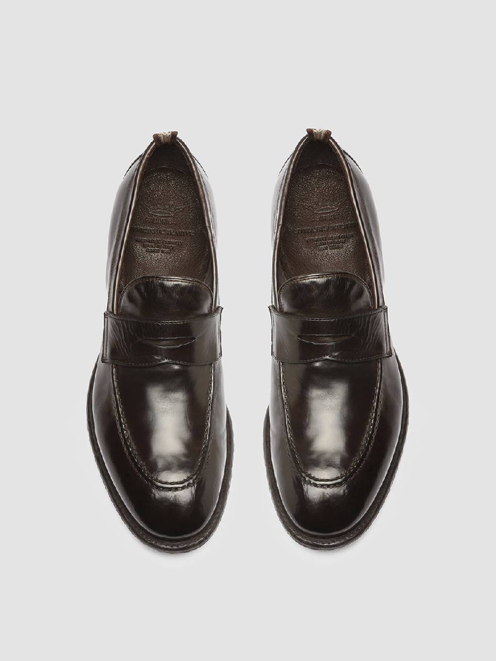 Officine Creative EMORY 024 Mocassini in Pelle Marrone Sconto