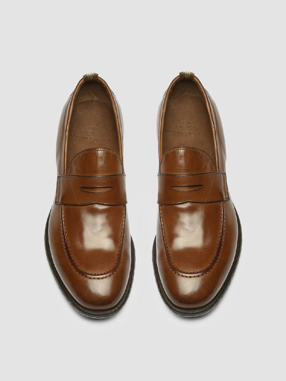 Officine Creative EMORY 024 Mocassini in Pelle Marrone Offerta