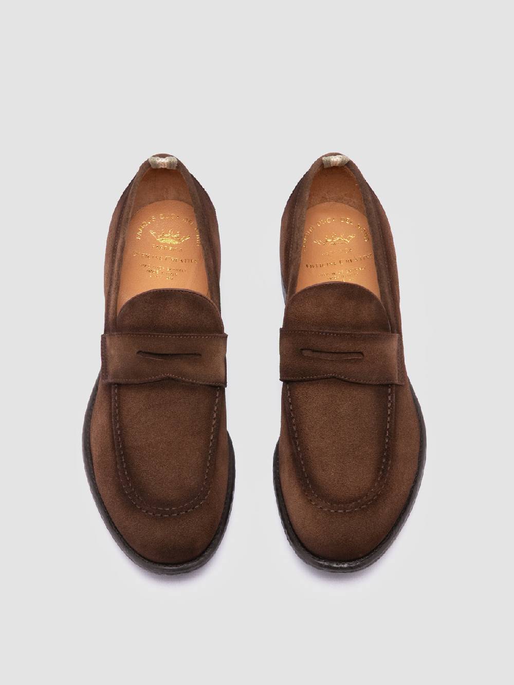 Officine Creative EMORY 024 Mocassini in Pelle Scamosciata Marrone Economico