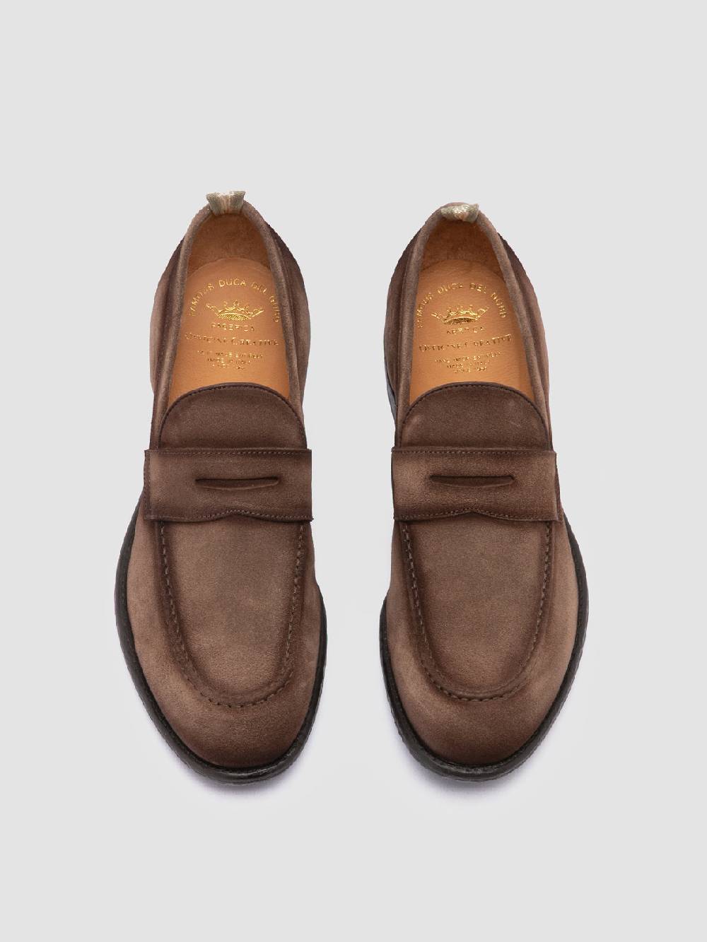 Officine Creative EMORY 024 Mocassini in Pelle Scamosciata Marrone Outlet