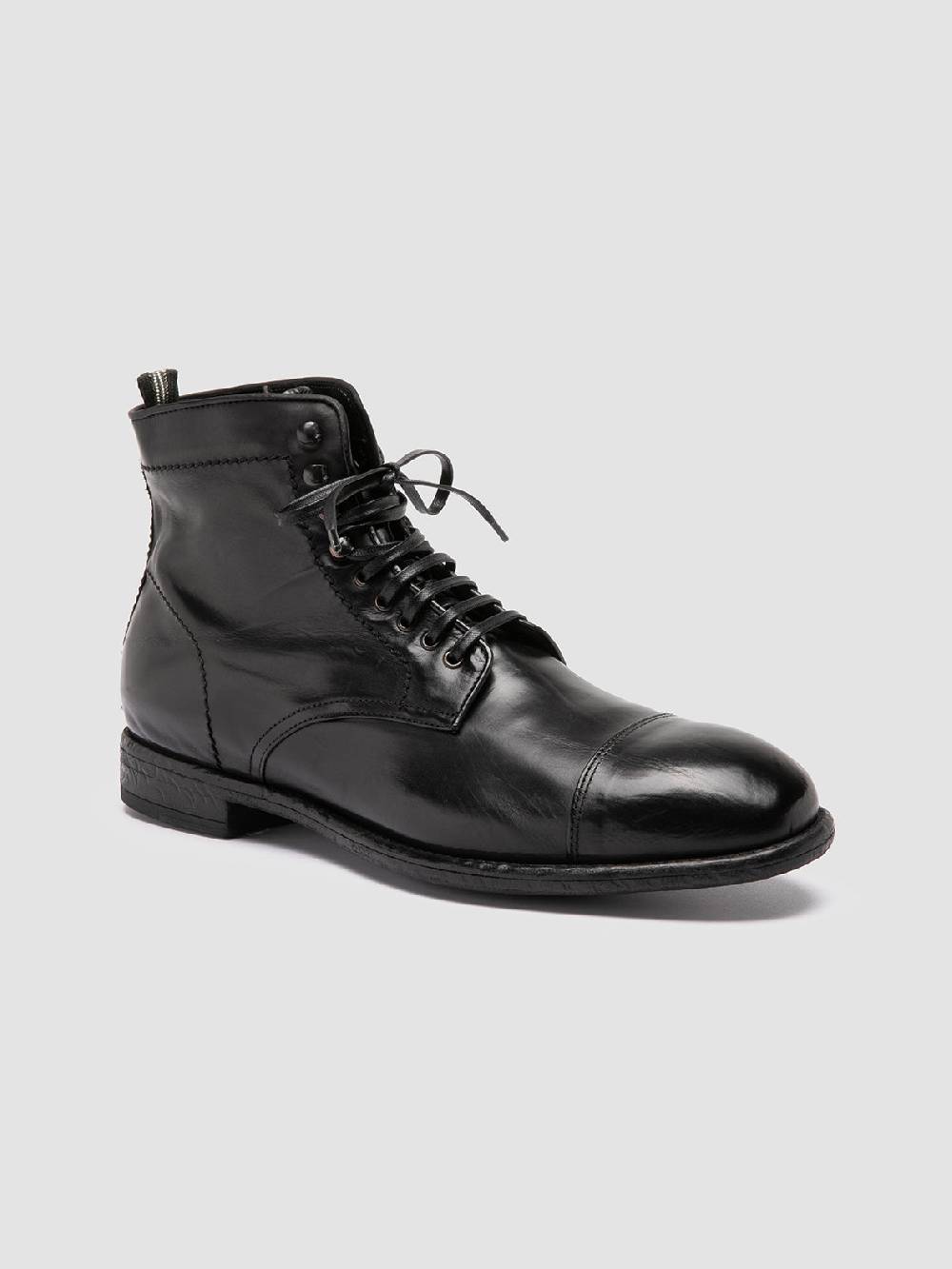 Officine Creative EMORY CAOU 014 Stivali Neri in Pelle In Vendita