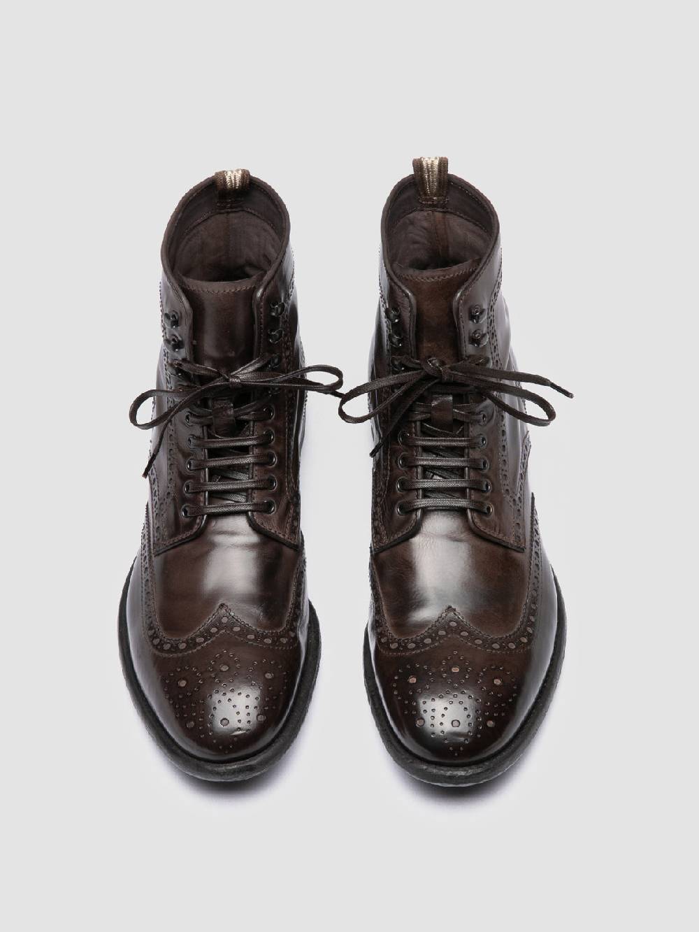 Officine Creative EMORY CAOU 014 Stivali Marrone Scuro in Pelle Vendita Calda
