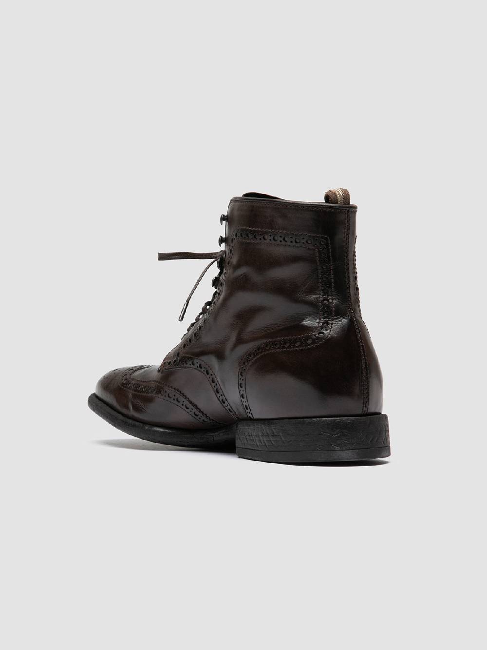 Officine Creative EMORY CAOU 014 Stivali Marrone Scuro in Pelle Vendita Calda
