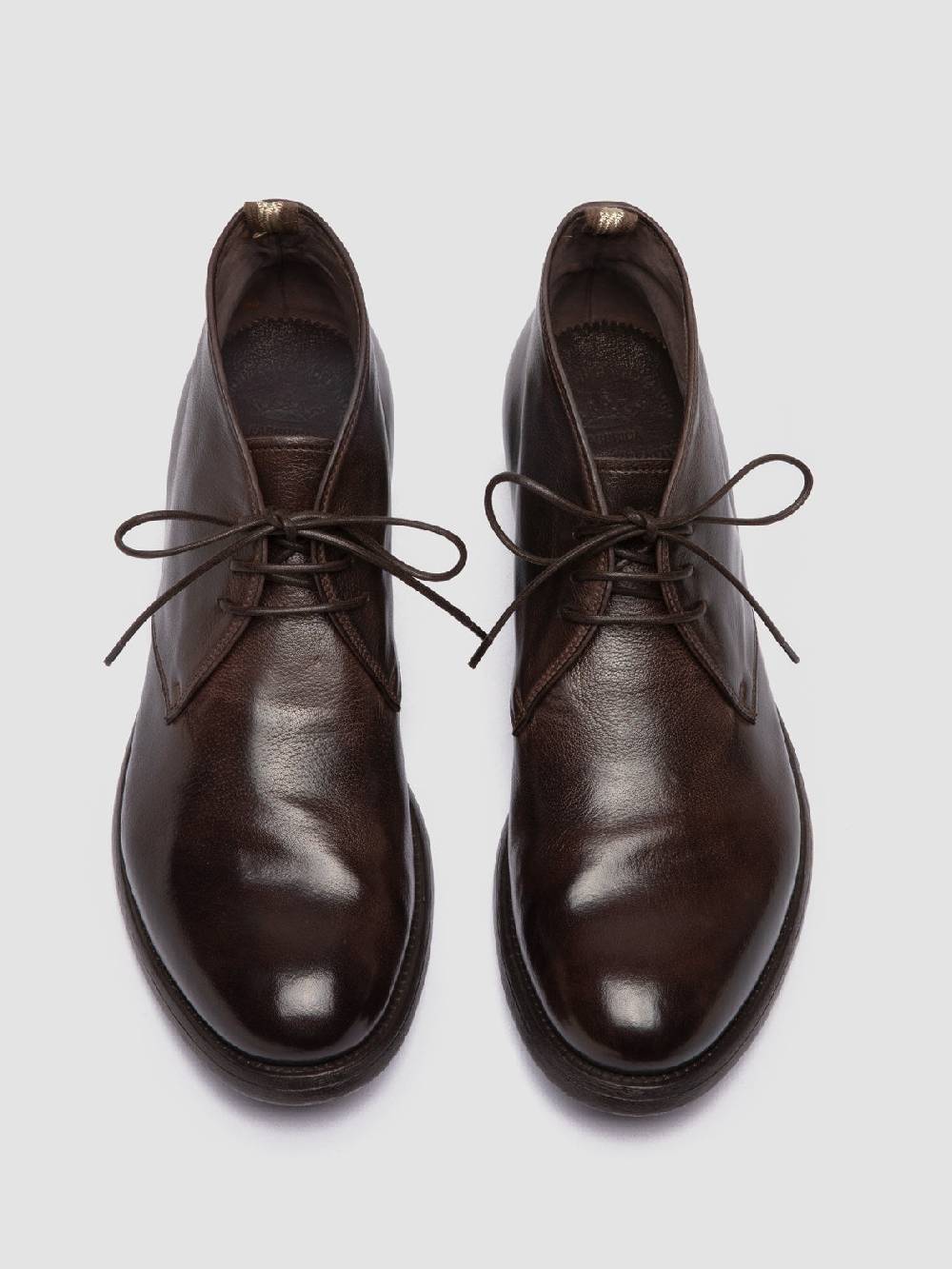 Officine Creative HIVE 050 Stivali Chukka in Pelle Marrone Saldi Di Fabbrica