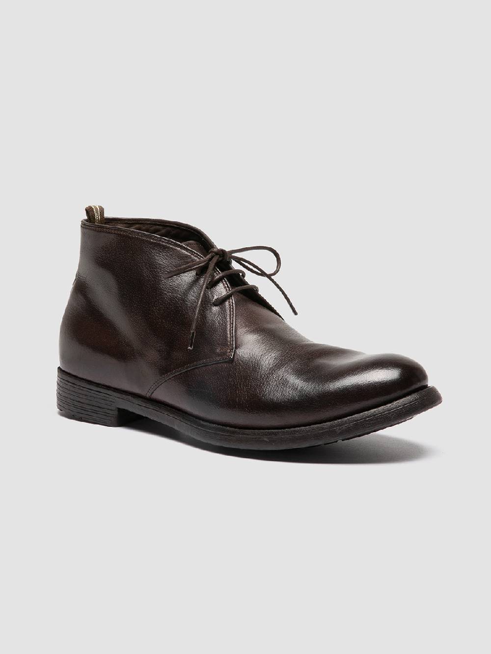 Officine Creative HIVE 050 Stivali Chukka in Pelle Marrone Saldi Di Fabbrica