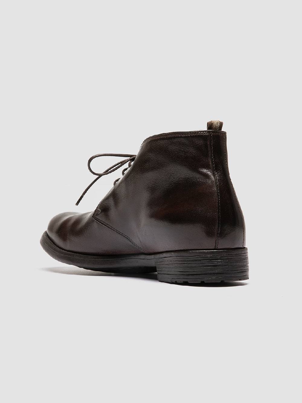 Officine Creative HIVE 050 Stivali Chukka in Pelle Marrone Saldi Di Fabbrica