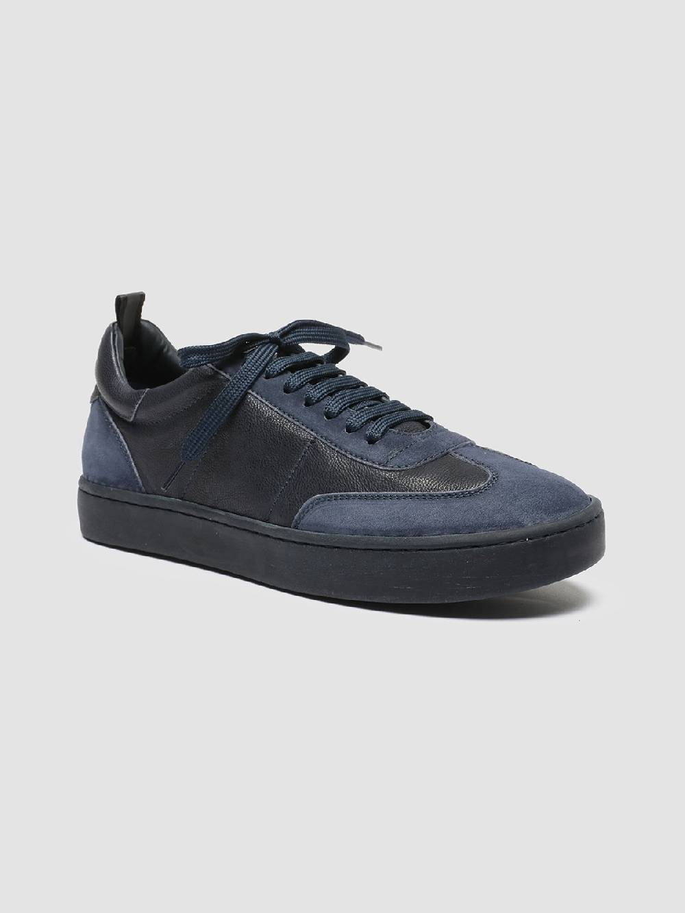 Officine Creative KOMBINED 001 Sneaker Basse in Camoscio e Pelle Blu Negozio