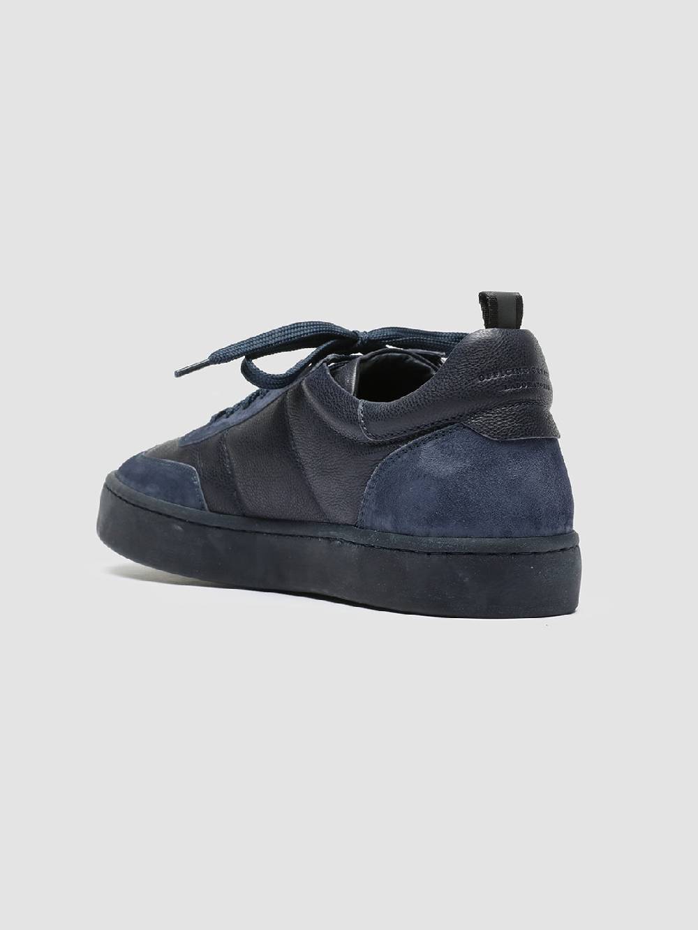 Officine Creative KOMBINED 001 Sneaker Basse in Camoscio e Pelle Blu Negozio
