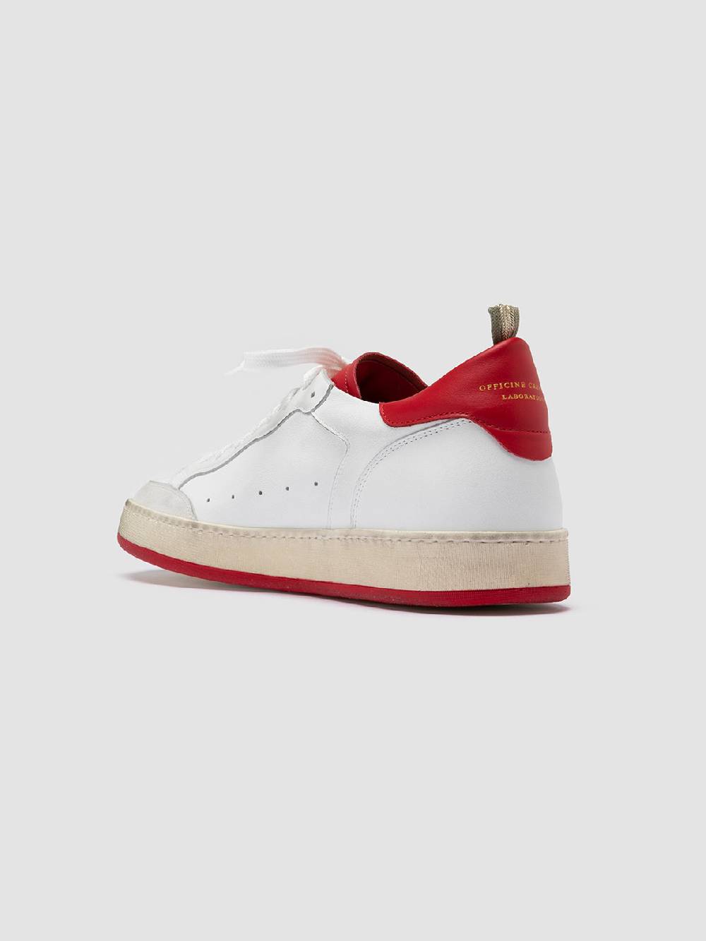 Officine Creative MAGIC 008 Sneakers Basse in Pelle e Camoscio Bianca In Linea
