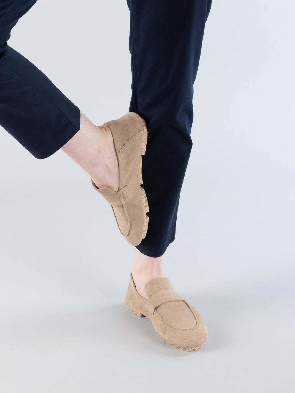 Officine Creative C-SIDE 101 Mocassini in Pelle Scamosciata Tortora Promozione