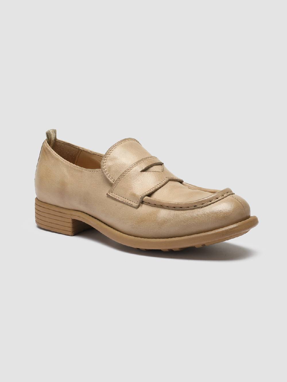Officine Creative CALIXTE 020 Mocassini Penny Loafer in Pelle Tortora Spedizione Gratuita