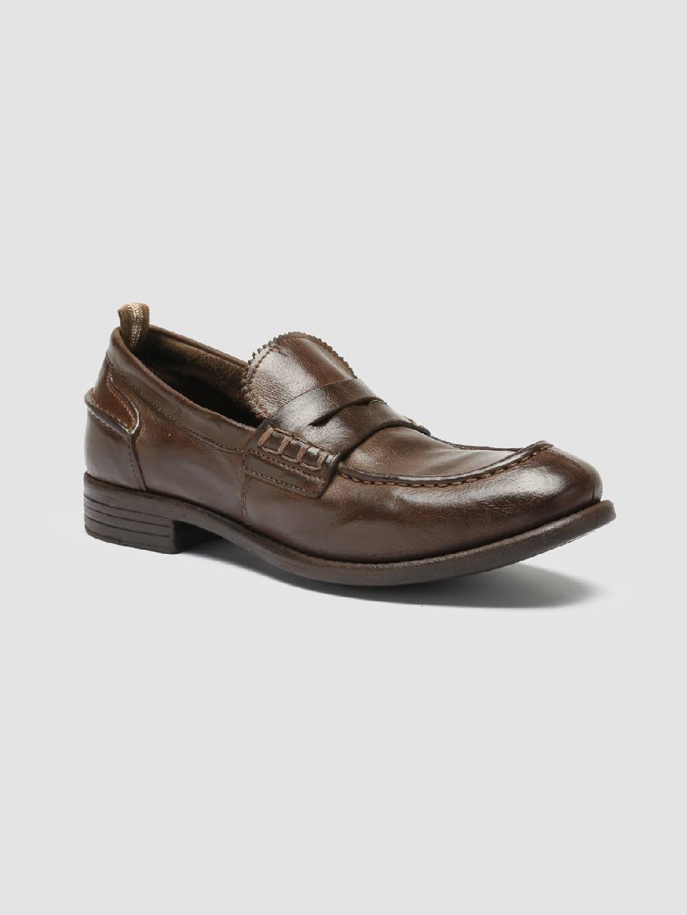 Officine Creative CALIXTE 042 Mocassini Penny in Pelle Marrone Pezzi Unici