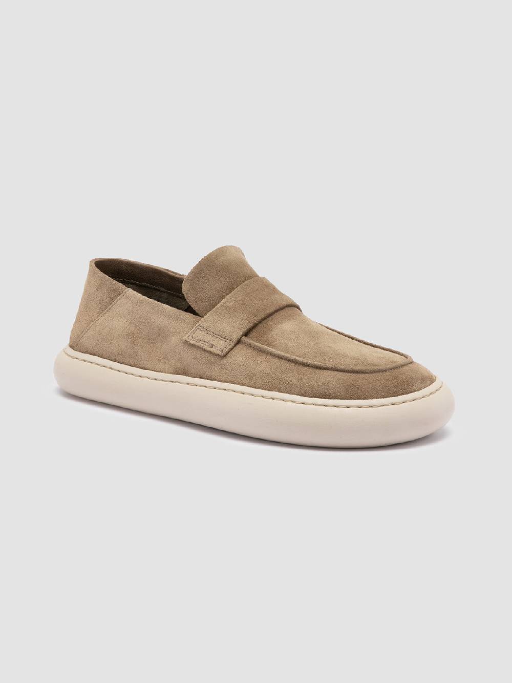 Officine Creative DINGHY 101 Sneakers Basse in Pelle Scamosciata Tortora Negozi Online