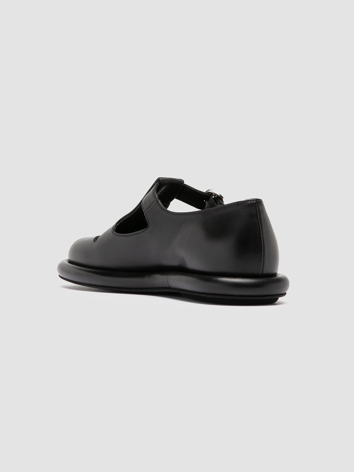 Officine Creative ESTENS 106 Scarpe Basse T-Bar in Pelle Nera Consegna Veloce