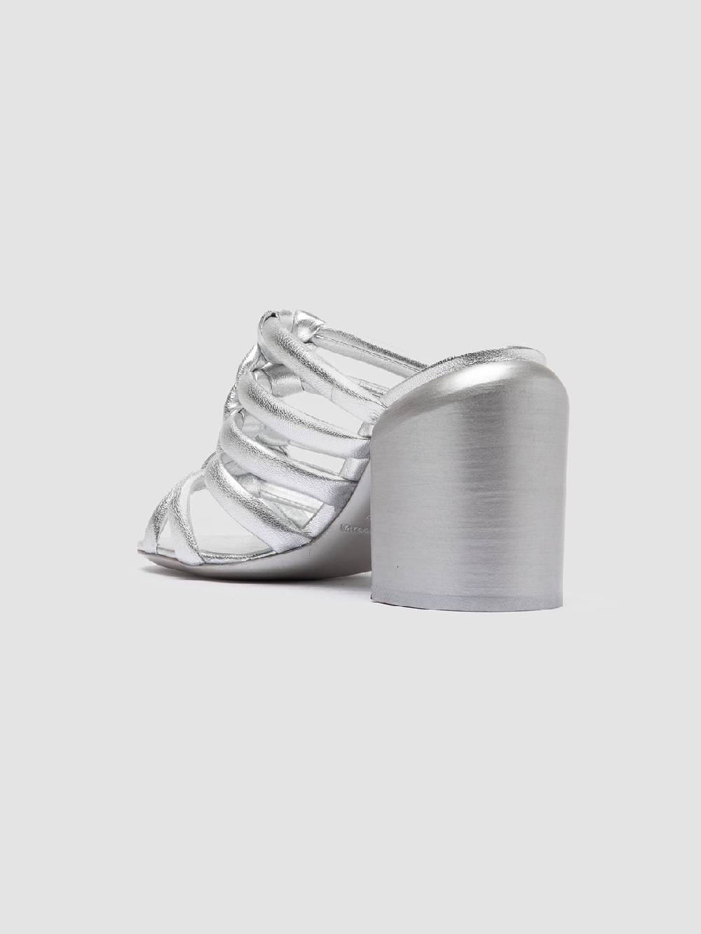 Officine Creative ESTHER 026 Sandali Slide in Pelle Argento Shopping Online