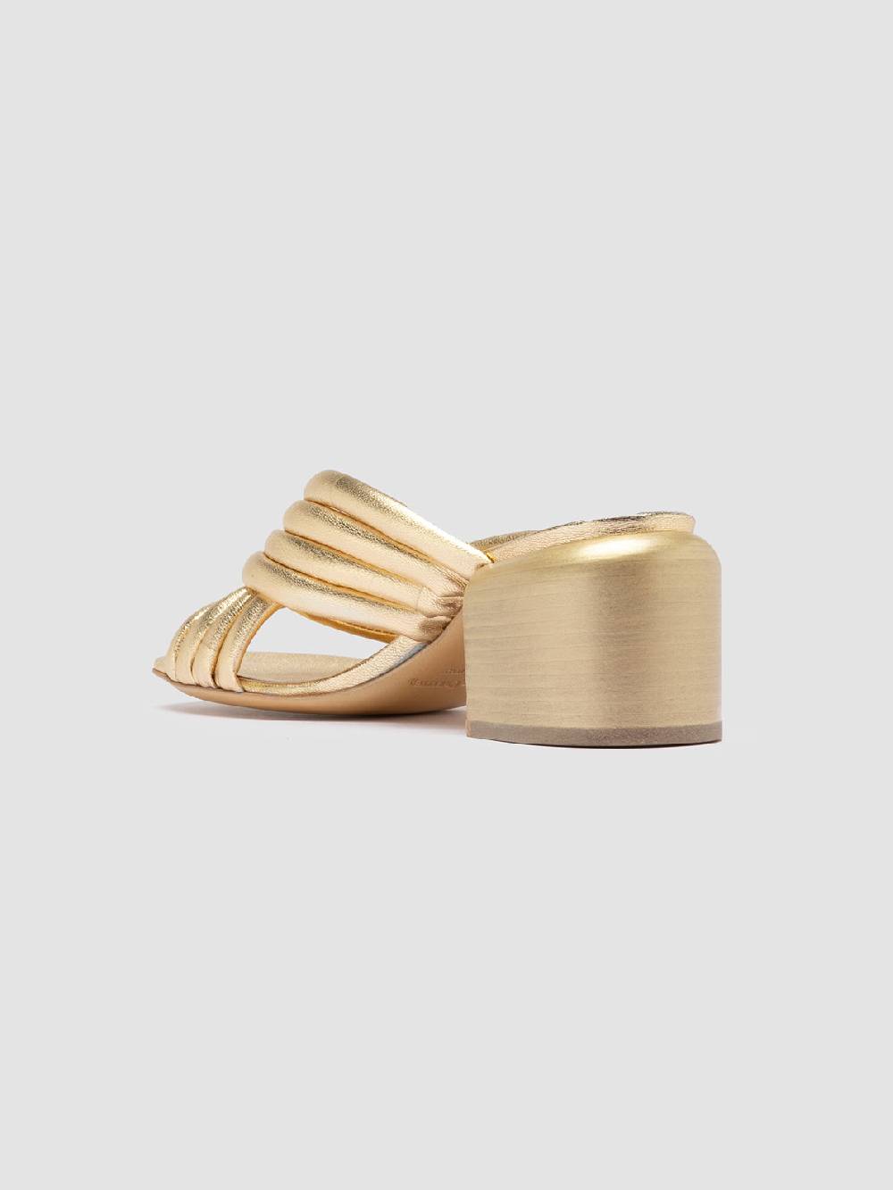 Officine Creative ETHEL 022 Sandali Slide in Pelle Oro Convenienza