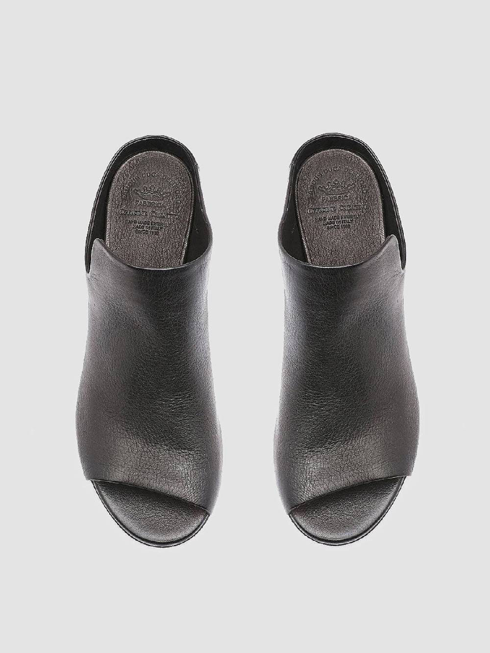 Officine Creative ADELE 003 Black Leather Sandals Offerta