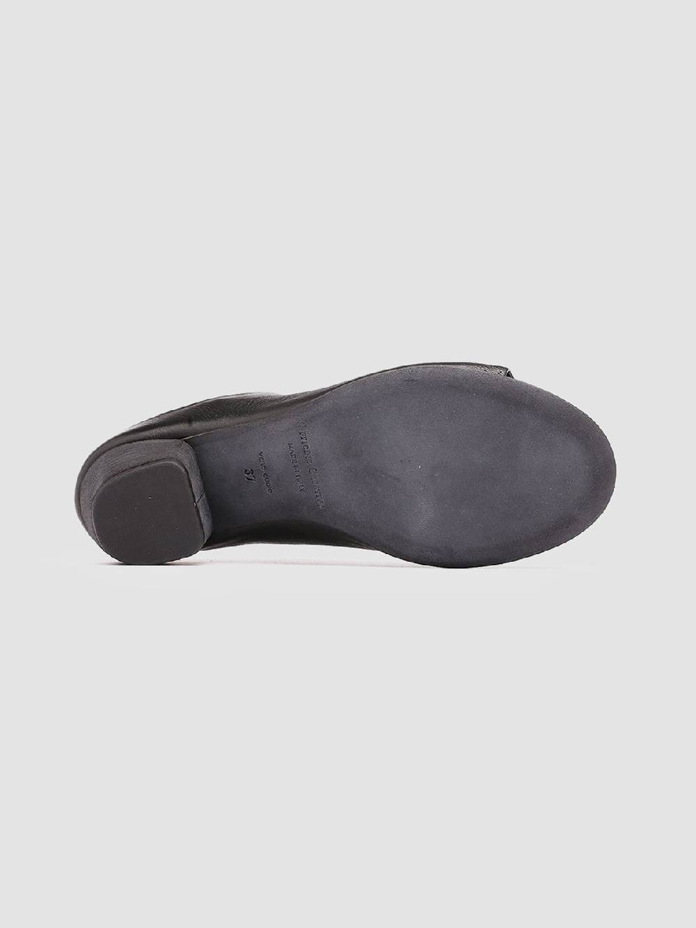Officine Creative ADELE 003 Black Leather Sandals Offerta