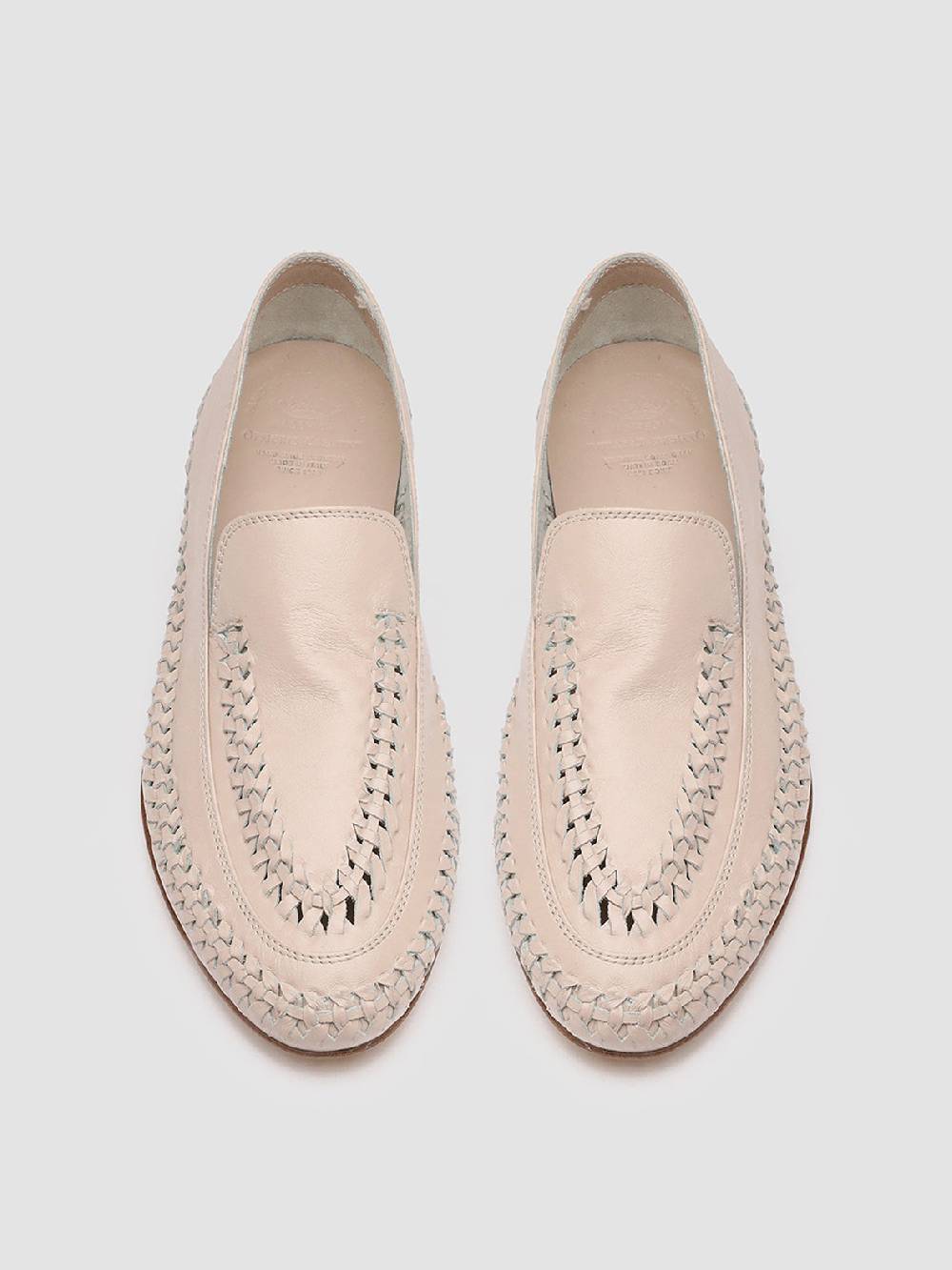 Officine Creative BESSIE 002 Mocassini in Pelle Rosa Economico