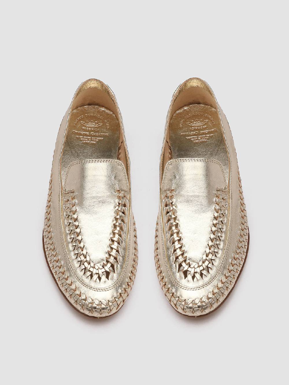 Officine Creative BESSIE 002 Mocassini in Pelle Argento Online