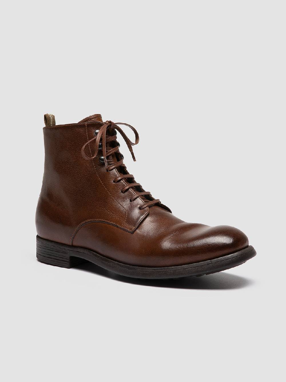 Officine Creative CHRONICLE 004 Stivali Stringati in Pelle Marrone Saldi