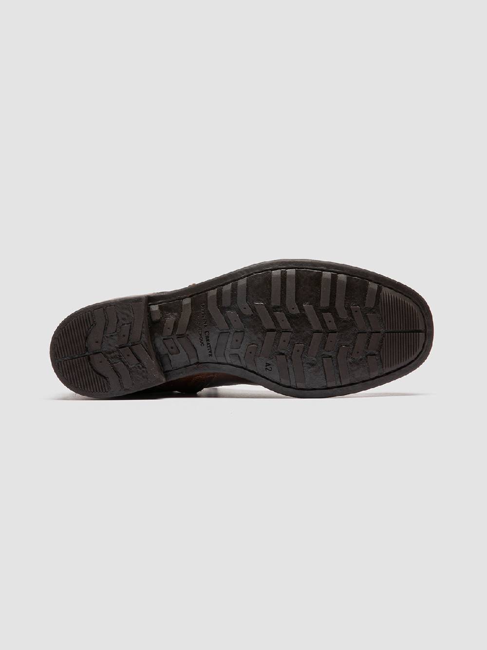 Officine Creative CHRONICLE 004 Stivali Stringati in Pelle Marrone Saldi