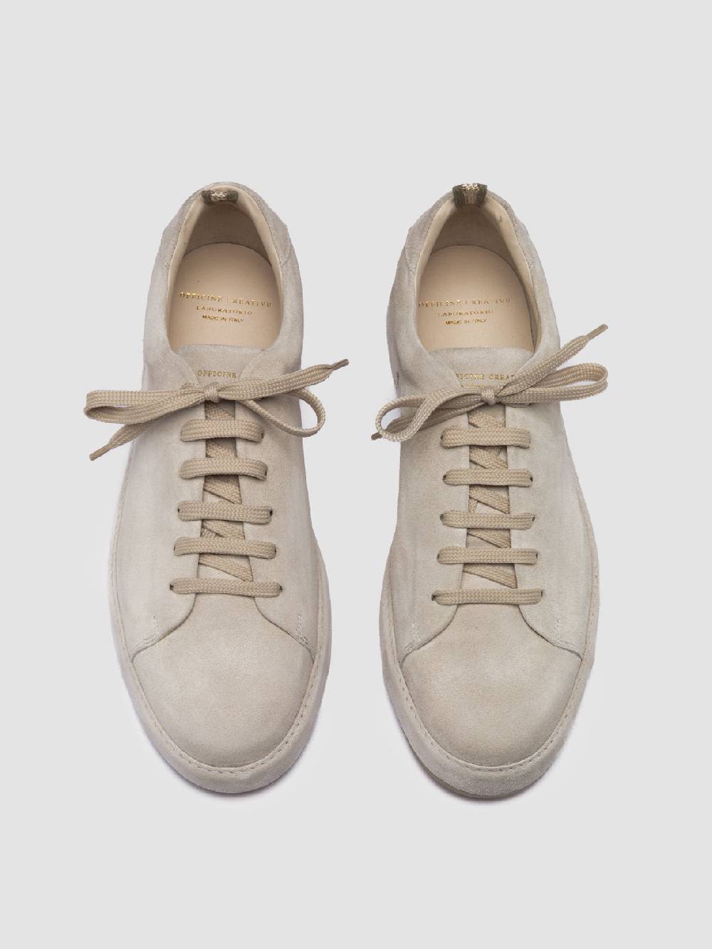 Officine Creative COVERED 001 Sneakers Basse in Pelle Scamosciata Grigia 2025