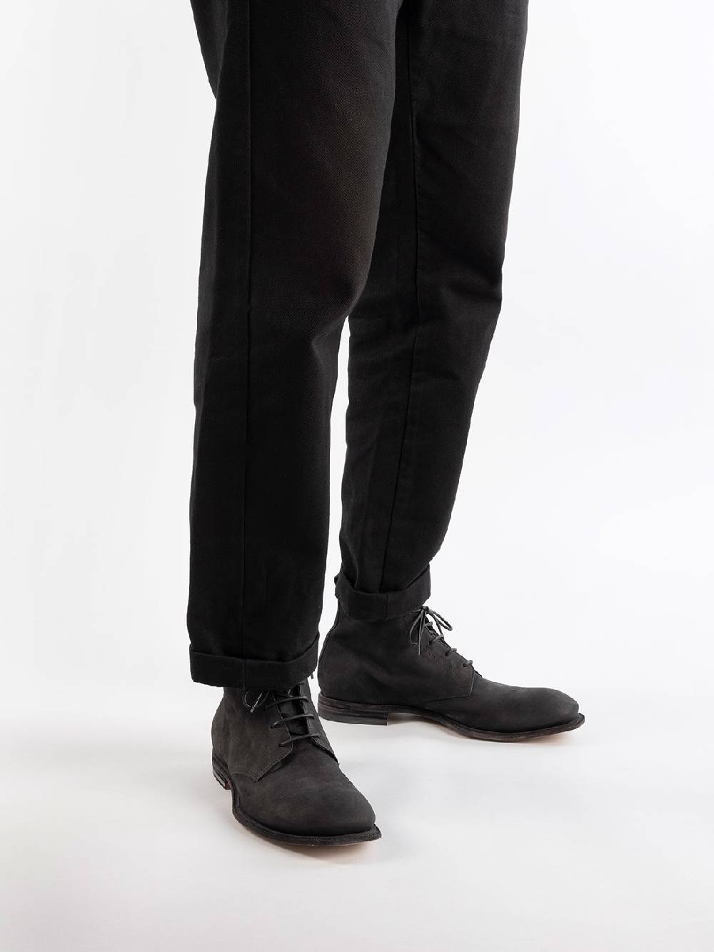 Officine Creative DURGA 002 Stivaletti in Pelle Scamosciata Nera Italy