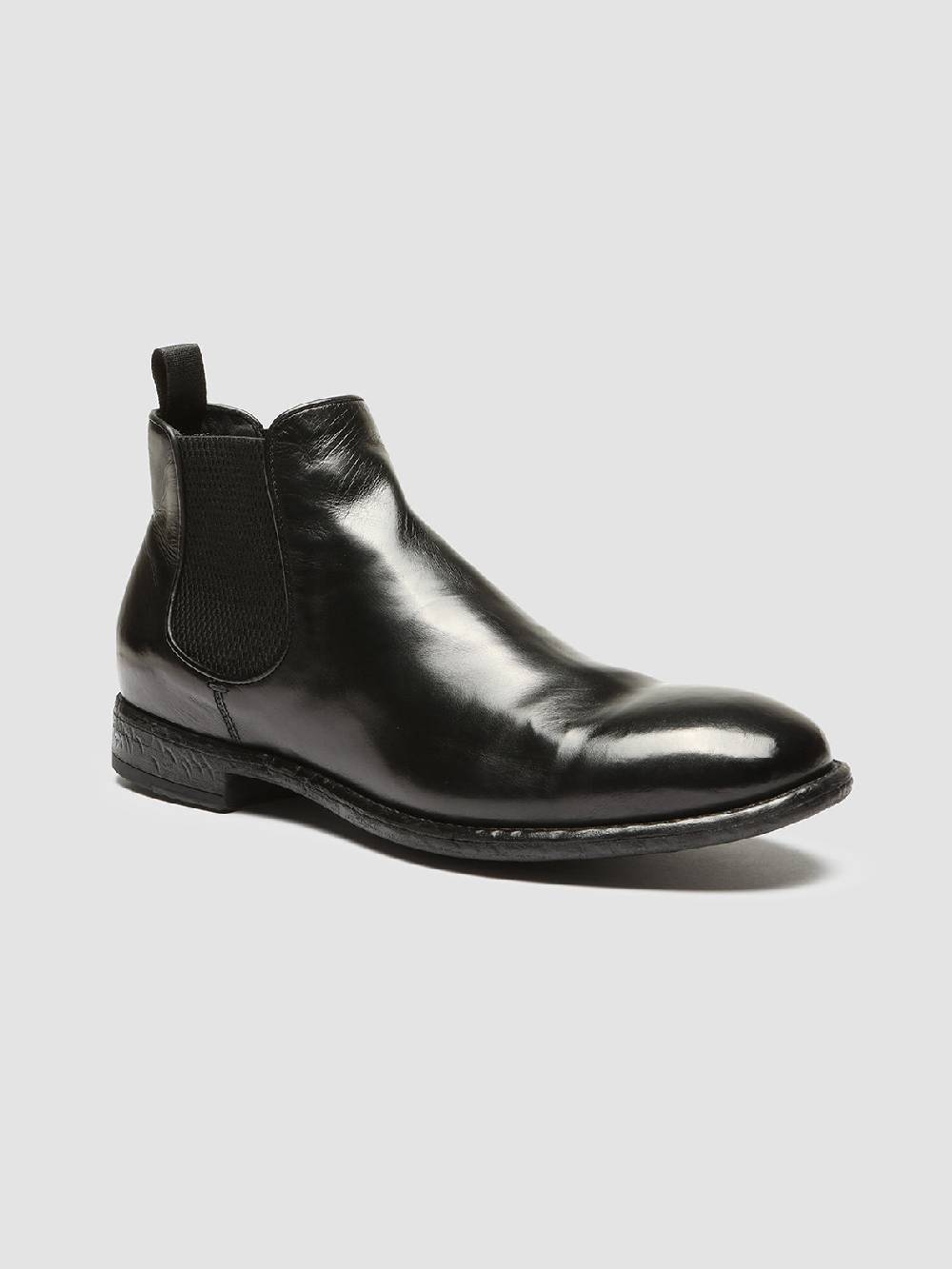 Officine Creative EMORY 012 Stivaletti Chelsea in Pelle Nera Italia