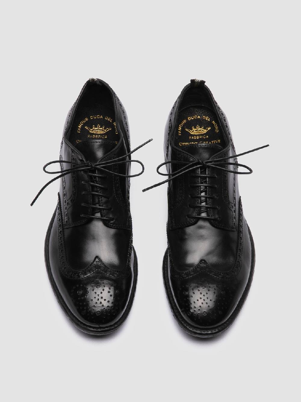 Officine Creative EMORY 015 Scarpe Derby in Pelle Nera 2025
