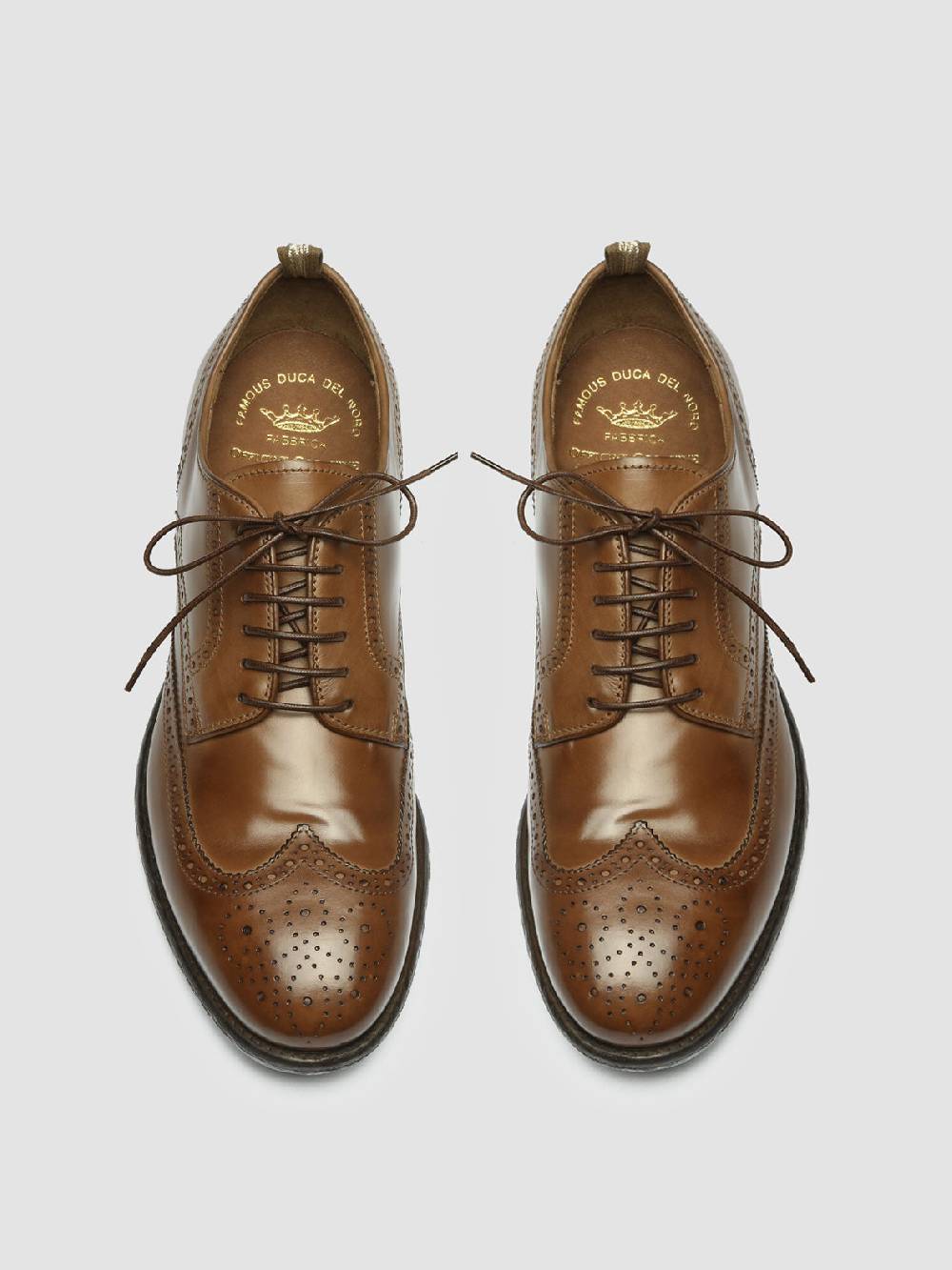 Officine Creative EMORY 015 Derby in Pelle Marrone In Linea