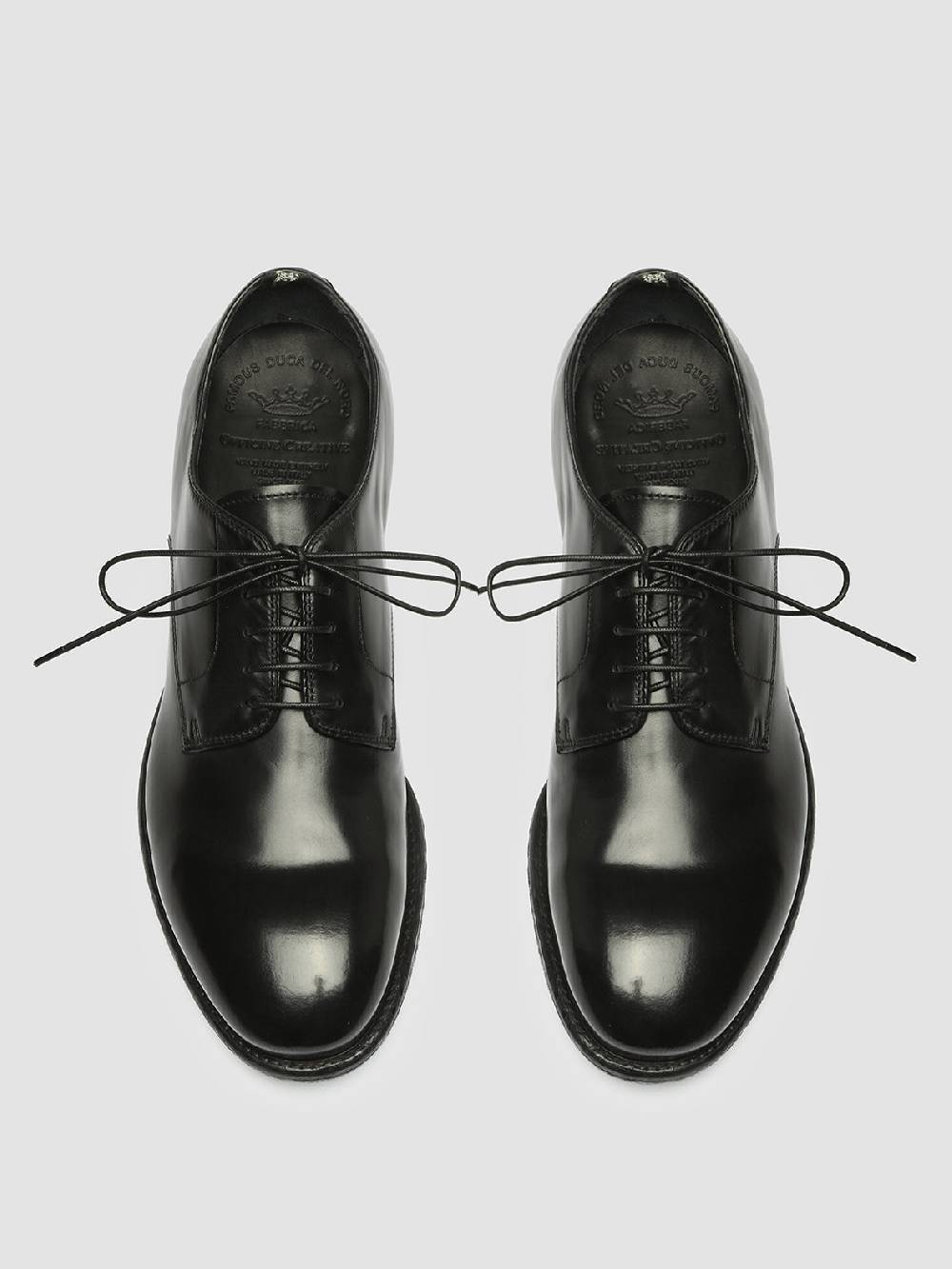 Officine Creative EMORY 022 Derby in Pelle Nera Qualità