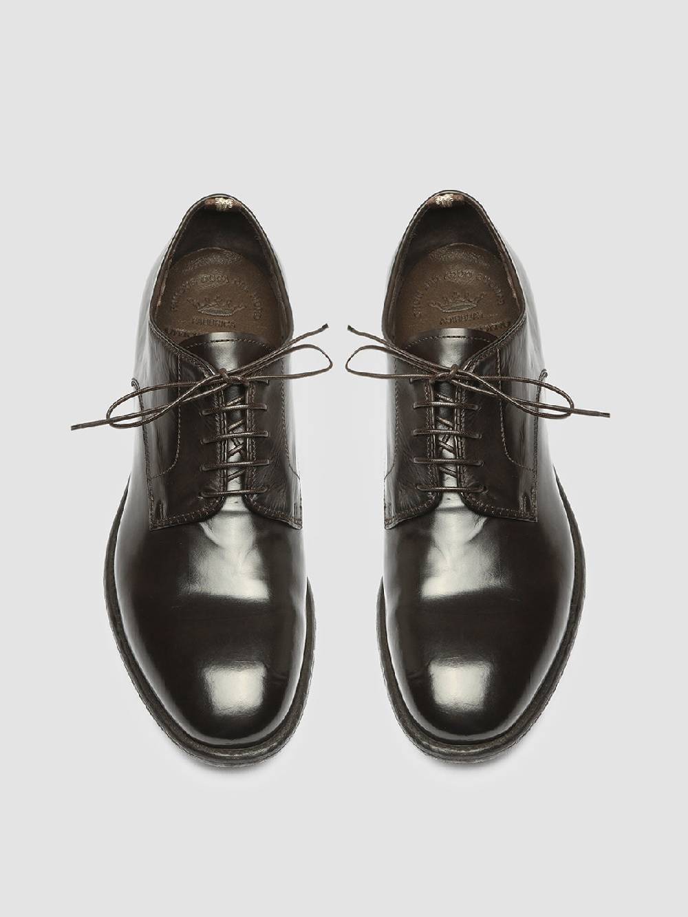 Officine Creative EMORY 022 Derby in Pelle Marrone Prezzo Ridotto