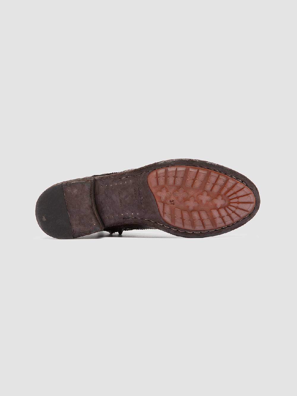 Officine Creative LISON 058 Stivali con Zip in Pelle Marrone Sconto