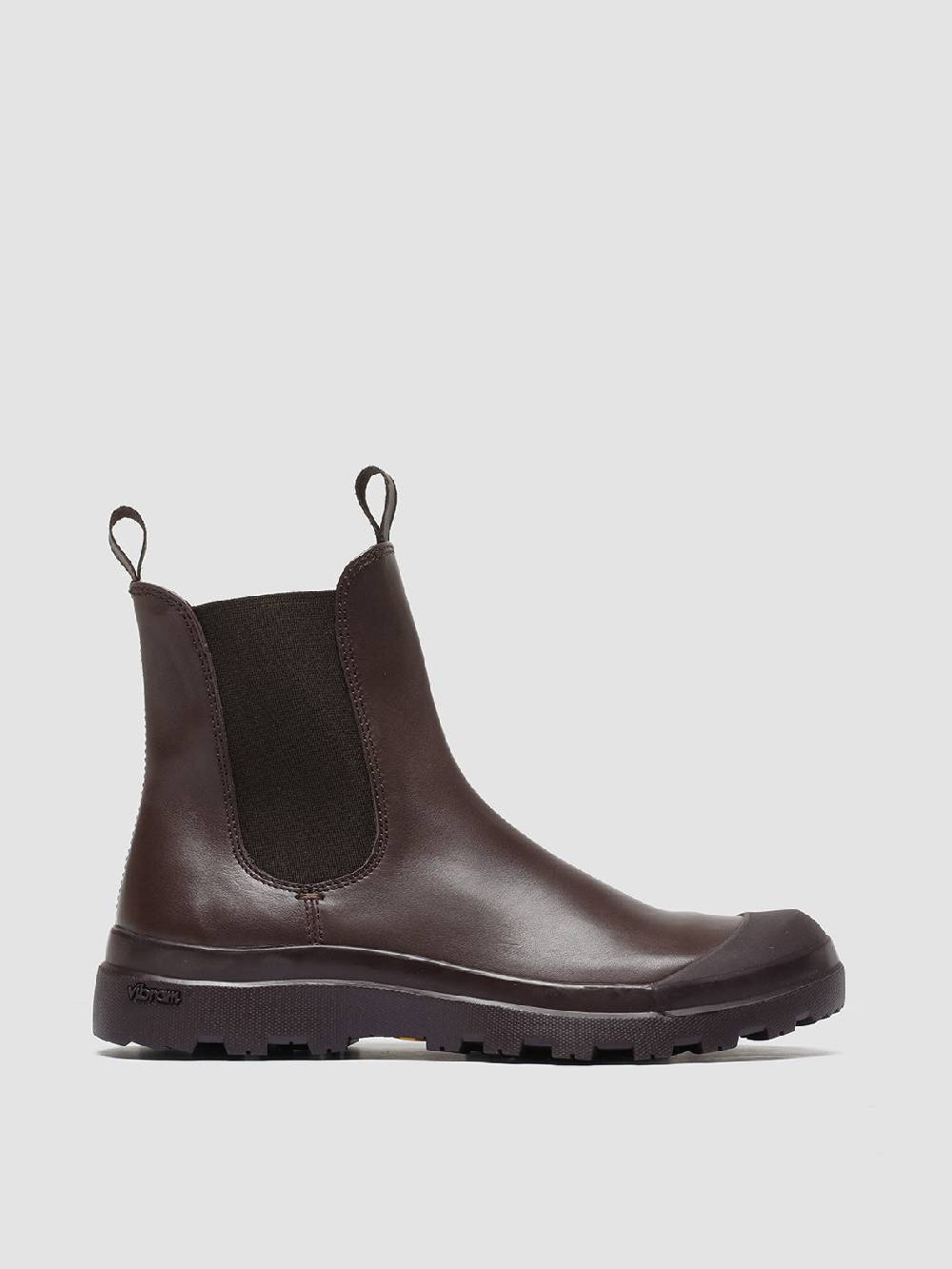 Officine Creative PALLET 107 Stivaletti Chelsea in Pelle Bordeaux