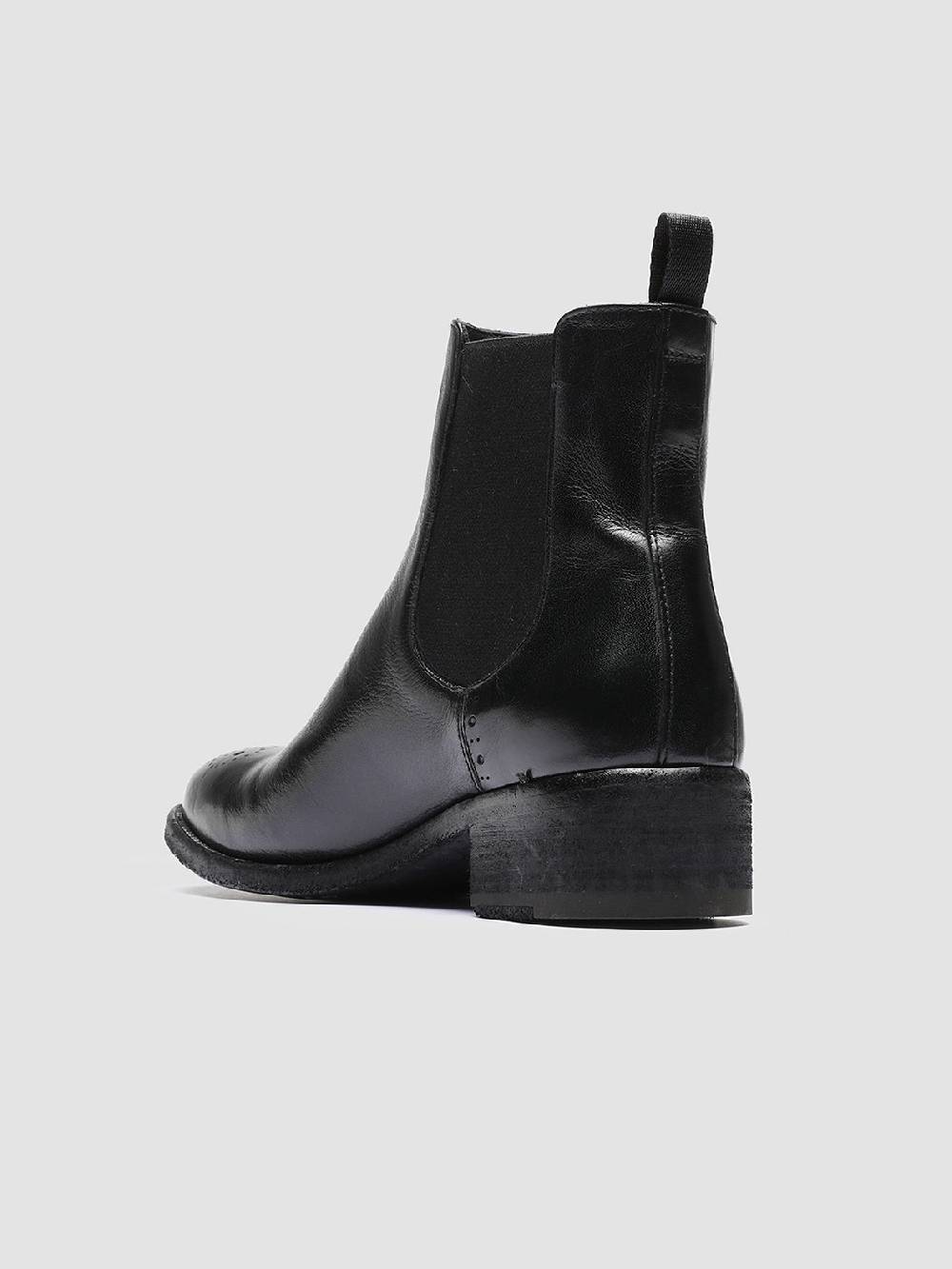 Officine Creative SELINE 002 Stivaletti Chelsea in Pelle Nera In Vendita