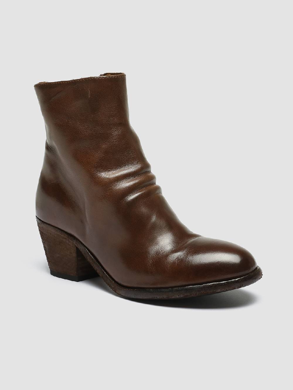 Officine Creative SHERRY 003 Stivaletti in Pelle Marrone Sottocosto