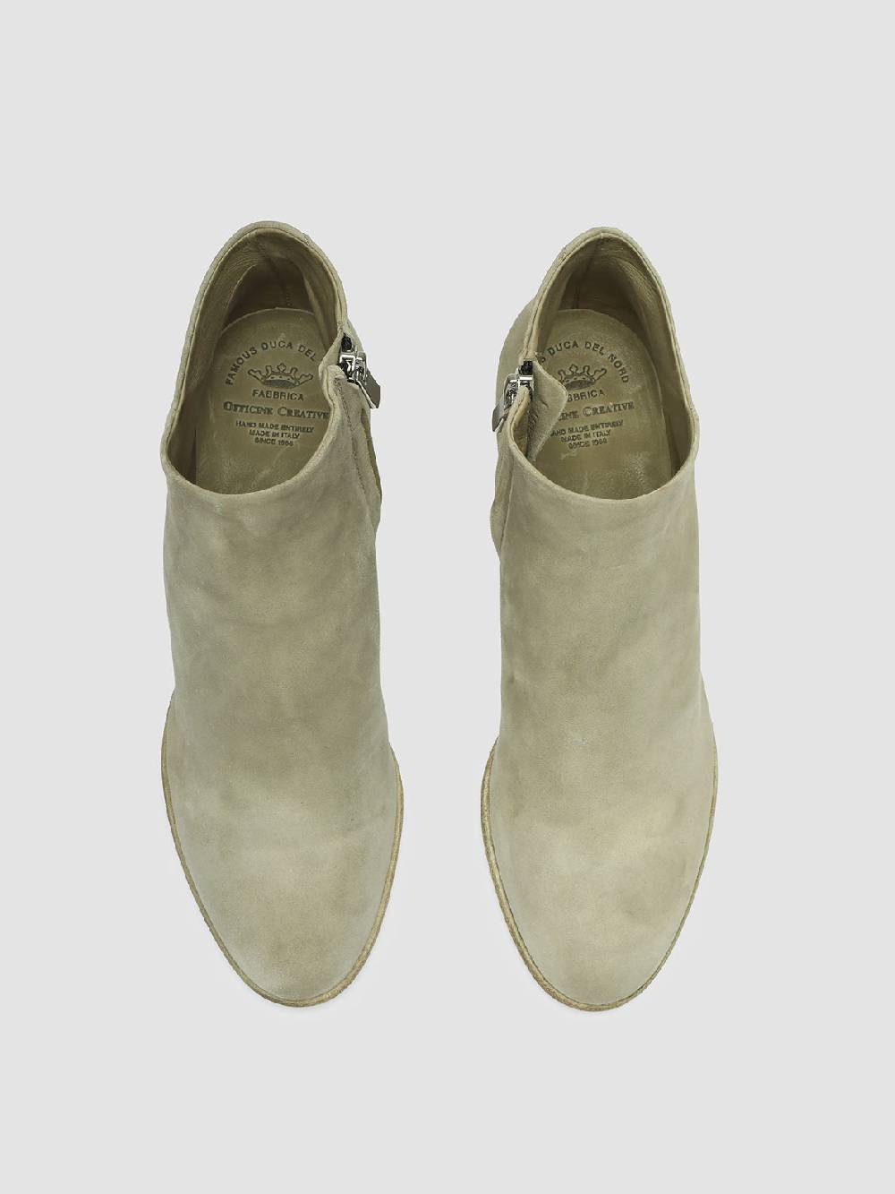 Officine Creative SHIRLEE 002 Stivaletti in Pelle Scamosciata Verde Presa