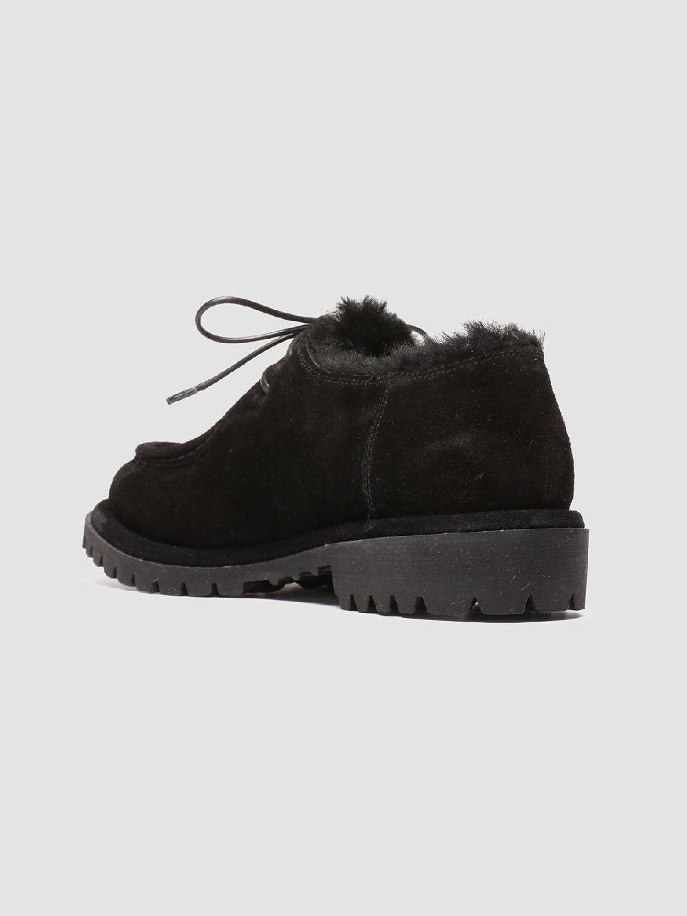 Officine Creative SPECTACULAR W 106 Derby in Pelle Scamosciata Nera Sconto