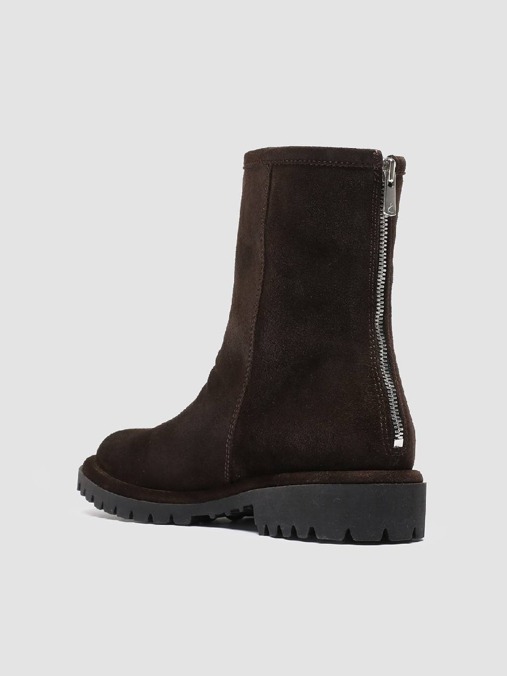 Officine Creative SPECTACULAR W 111 Stivali con Zip in Pelle Scamosciata Marrone Offerta